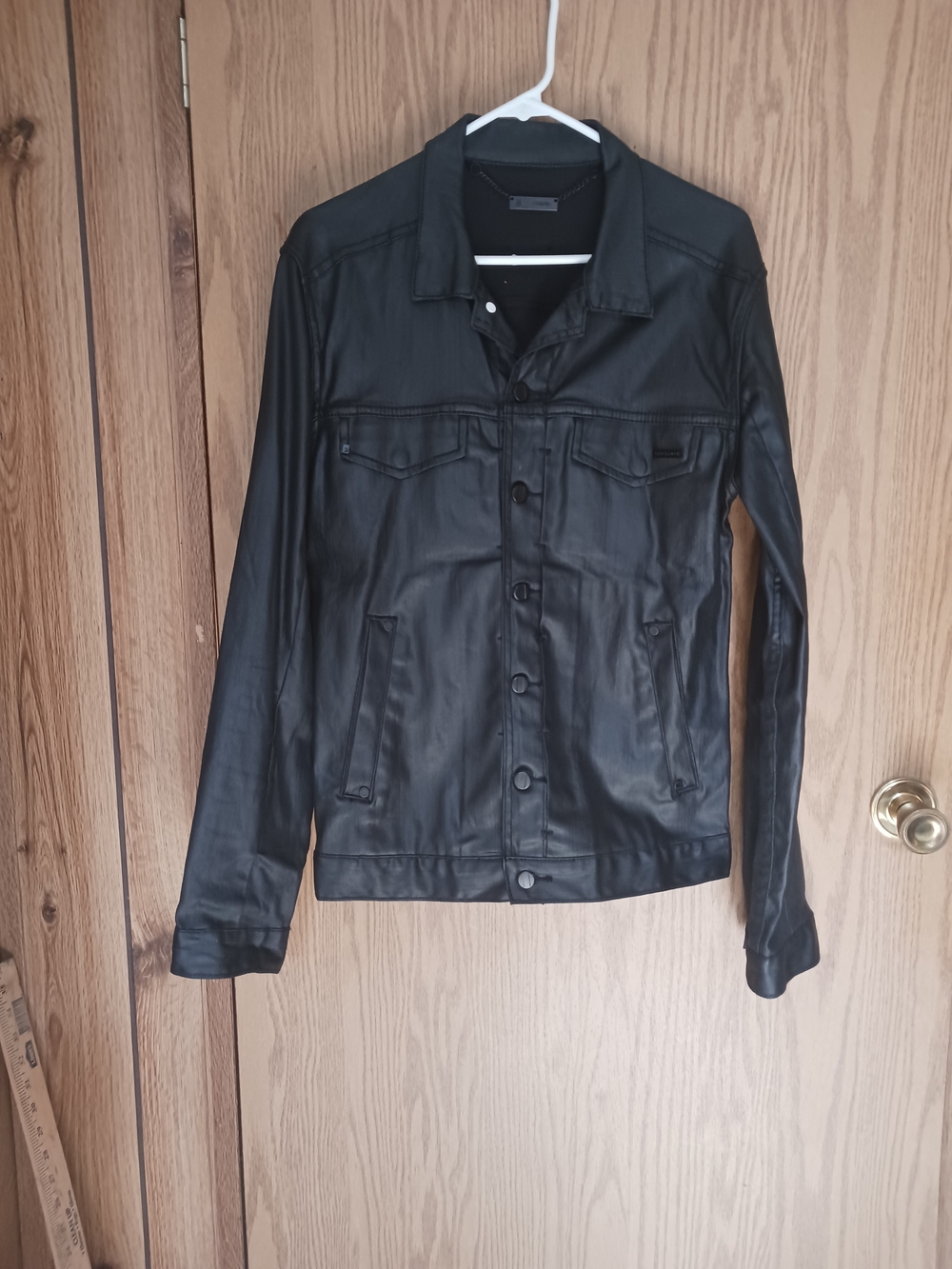 Unbranded Black Casual Button-Down Shirt Jacket